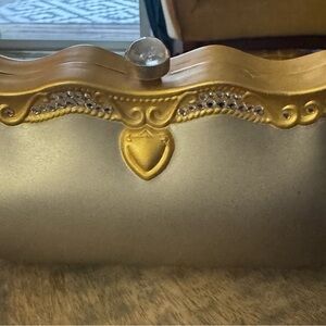 Vintage "DANIELLA' Minaudiere Gun Metal & Crystal Clutch